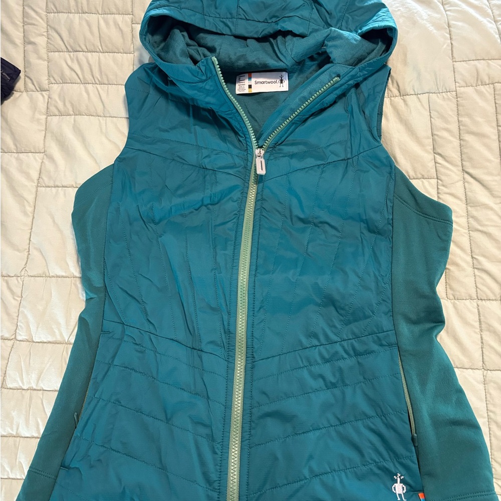 Smartwool Teal Quilted Hooded Vest